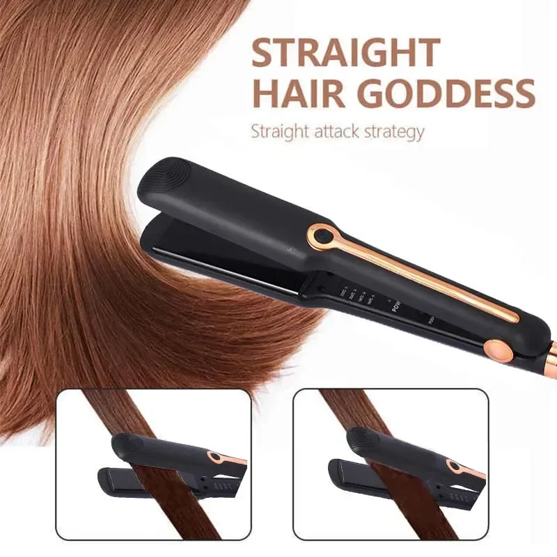 2-in-1 Ceramic Iron | Adjustable Temp & Anti-Frizz Styling Tool