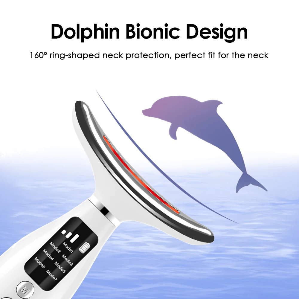 LED Neck & Face Massager 💎 7-Color Photon Therapy