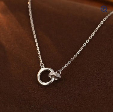 S925 Silver Mobius Double Ring Bracelet