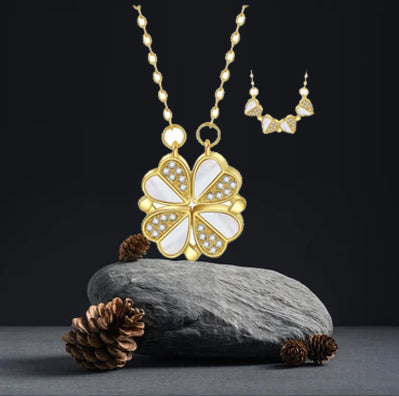 Stainless Steel Crystal Heart Necklace